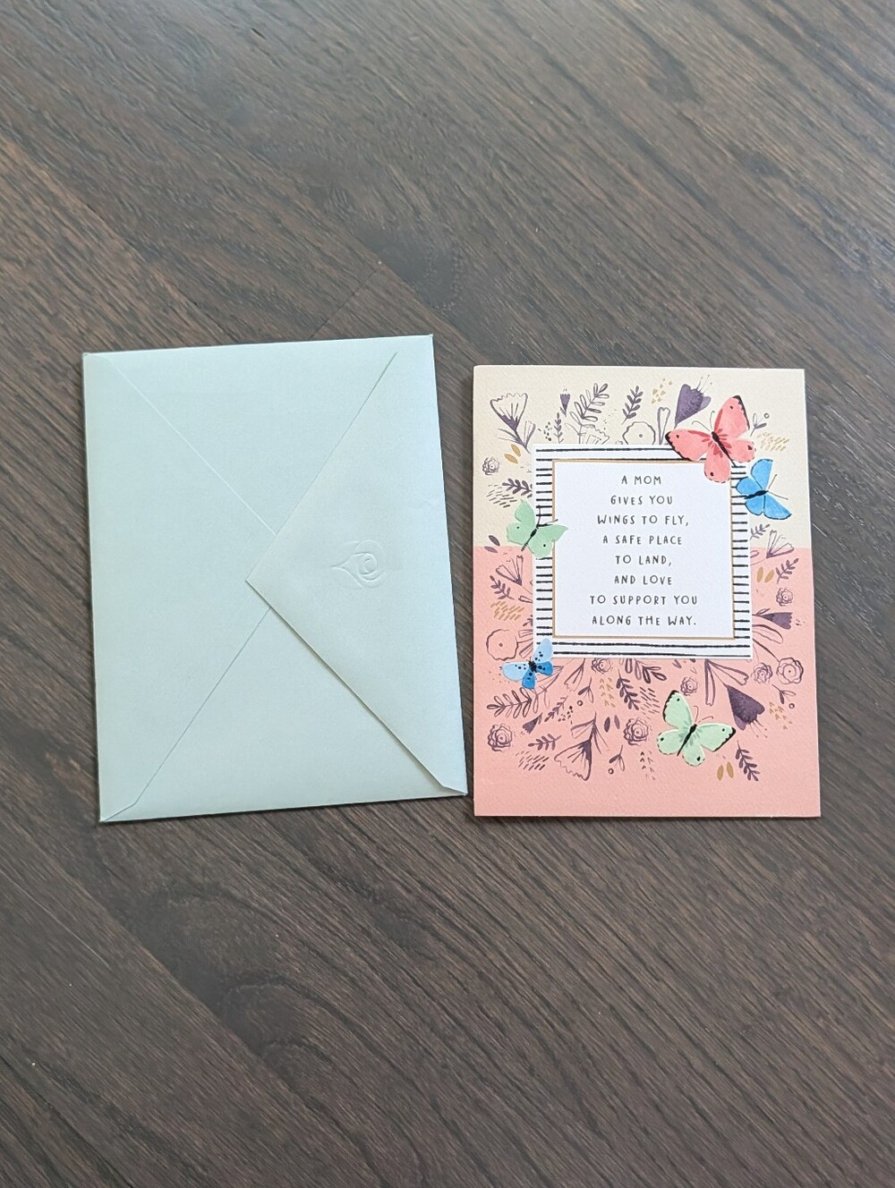 Carlton Cards Mom Birthday Card - Butterflies & Gold Foil Accent, Light Green